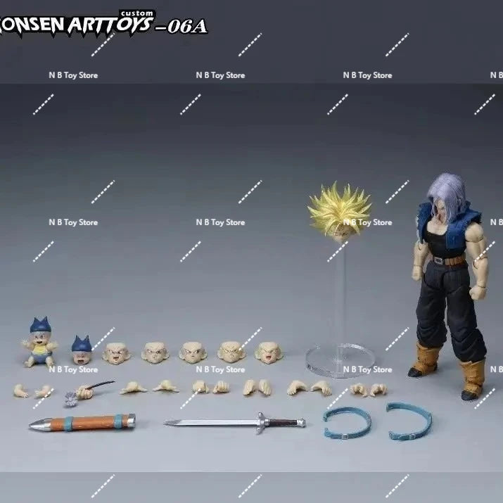 In Stock Tonsenarttoys Dragon Ball Z Shf Saiyan SSJ2 Trunks Majin Butens Cuttens Action Figure Action Model Toys Gift