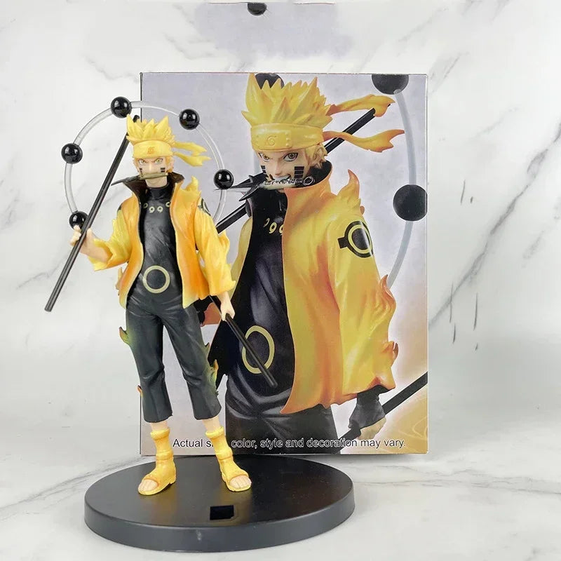 20 см Bandai Naruto аниме фигура Shippuden Uchiha Sasuke Hatake Kakashi Namikaze Minato Колекция фигурки Модели Играчки Подаръци