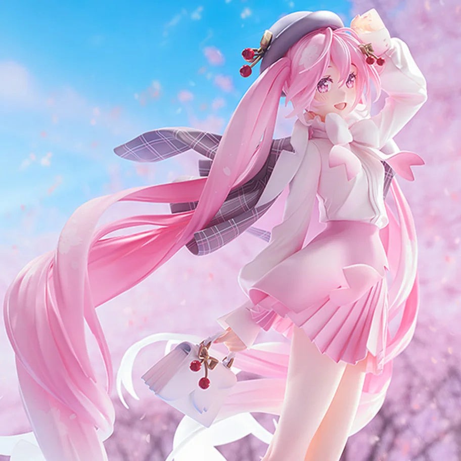 100% Genuine Hatsune Miku Vocal Series 01 Sakura Ver Hanami Outfit Figure Cherry Blossom Theme Spring Collectible Anime Gift