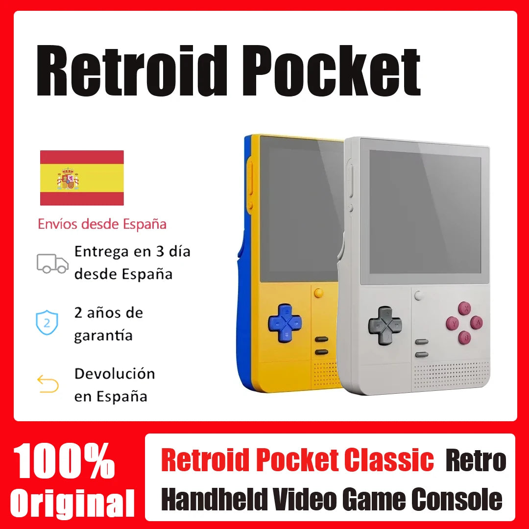 Retroid Pocket Classic Handheld Game Console 3.92'' Oled Screen 1240*1080 Wifi5  Android 14 Retro Handheld Game Consoles