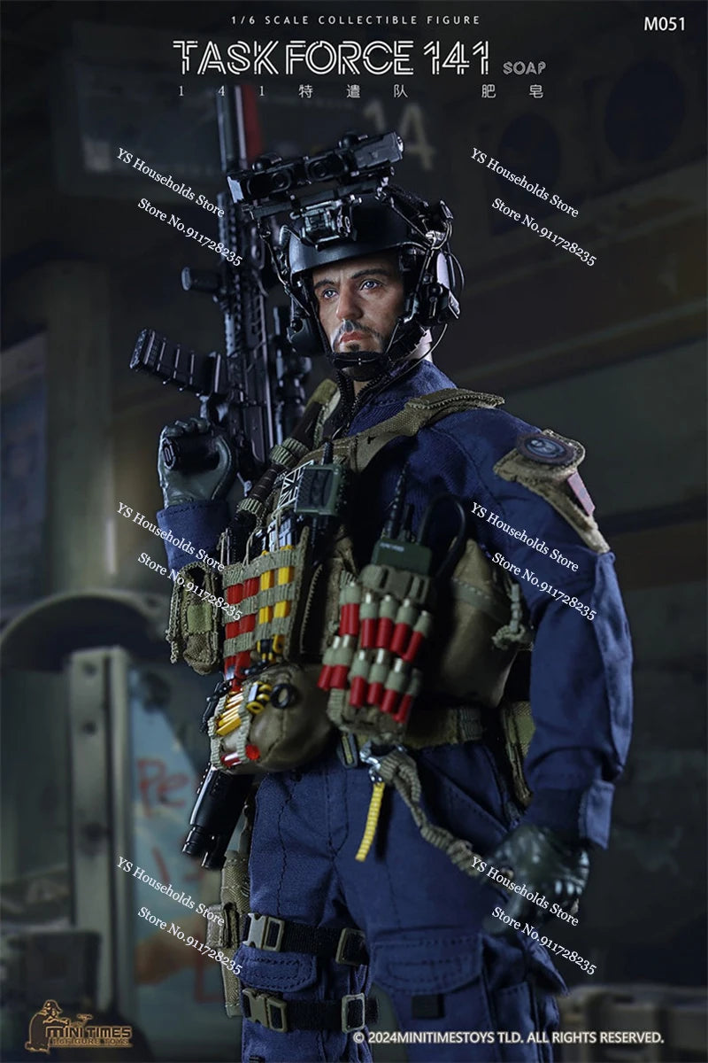 1/6 Task Force 141 Military Combat Cloth Action Figure Collection Bulletprood Vest Design Mini Times Toys M051 12" Soldier Model