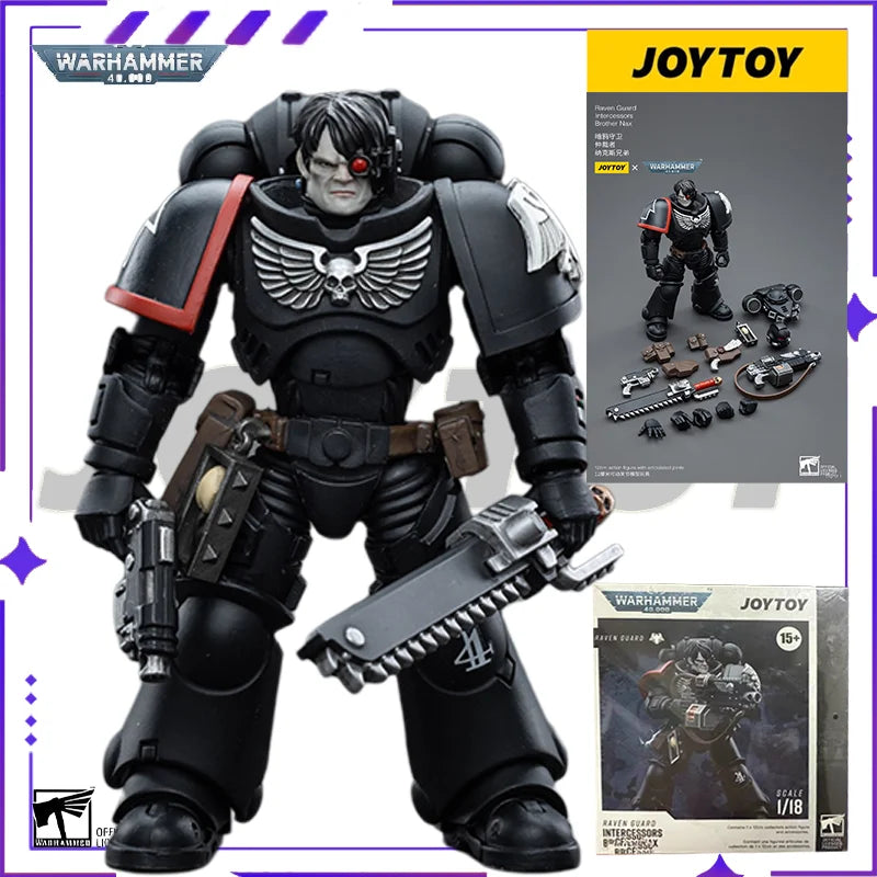 [In Stock] JOYTOY Original 40K1/18 Mobile Doll Warhammer 40000 Dark Crow Guard Arbitrator Mobile Joint Model Toy Gift Collection