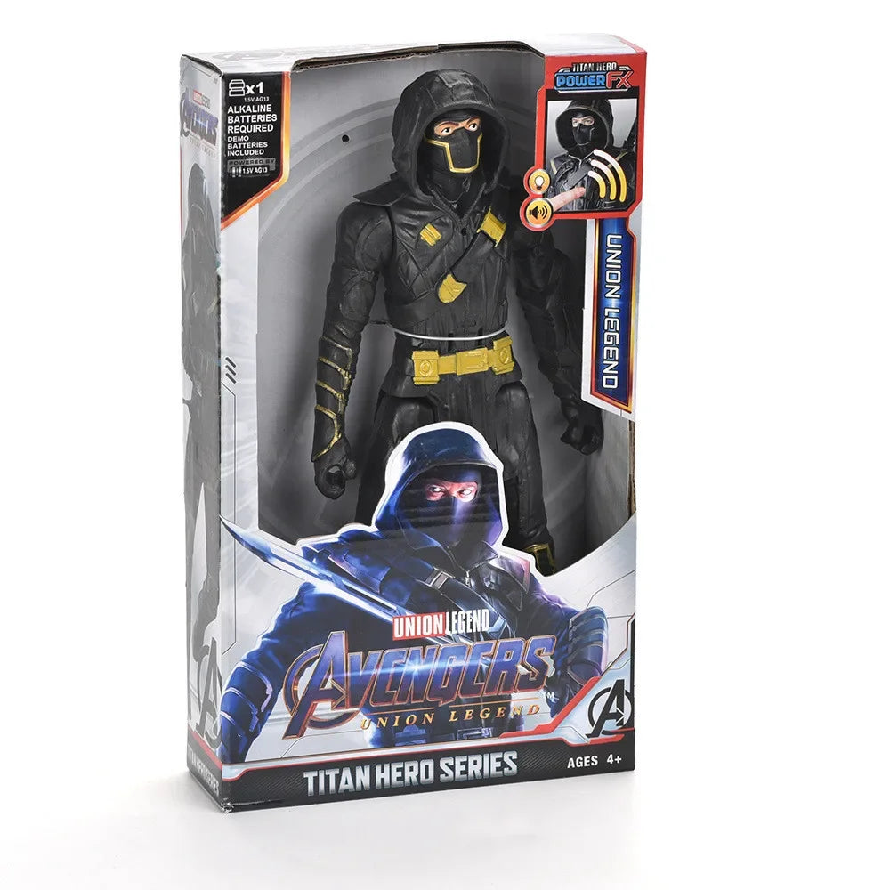 30cm Marvel Avengers Toy Thanos Hulk Spiderman Iron Man Captain America Thor Black Panther With Sound And Light Action Toy Gifts