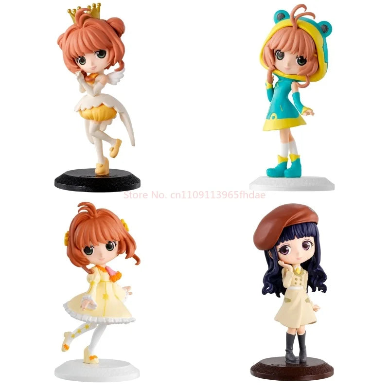 BANDAI Cardcaptor Sakura Q Posket Mini Gashapon Figure Winged Princess Version Desktop Decor Collectible Statue For Anime Fans
