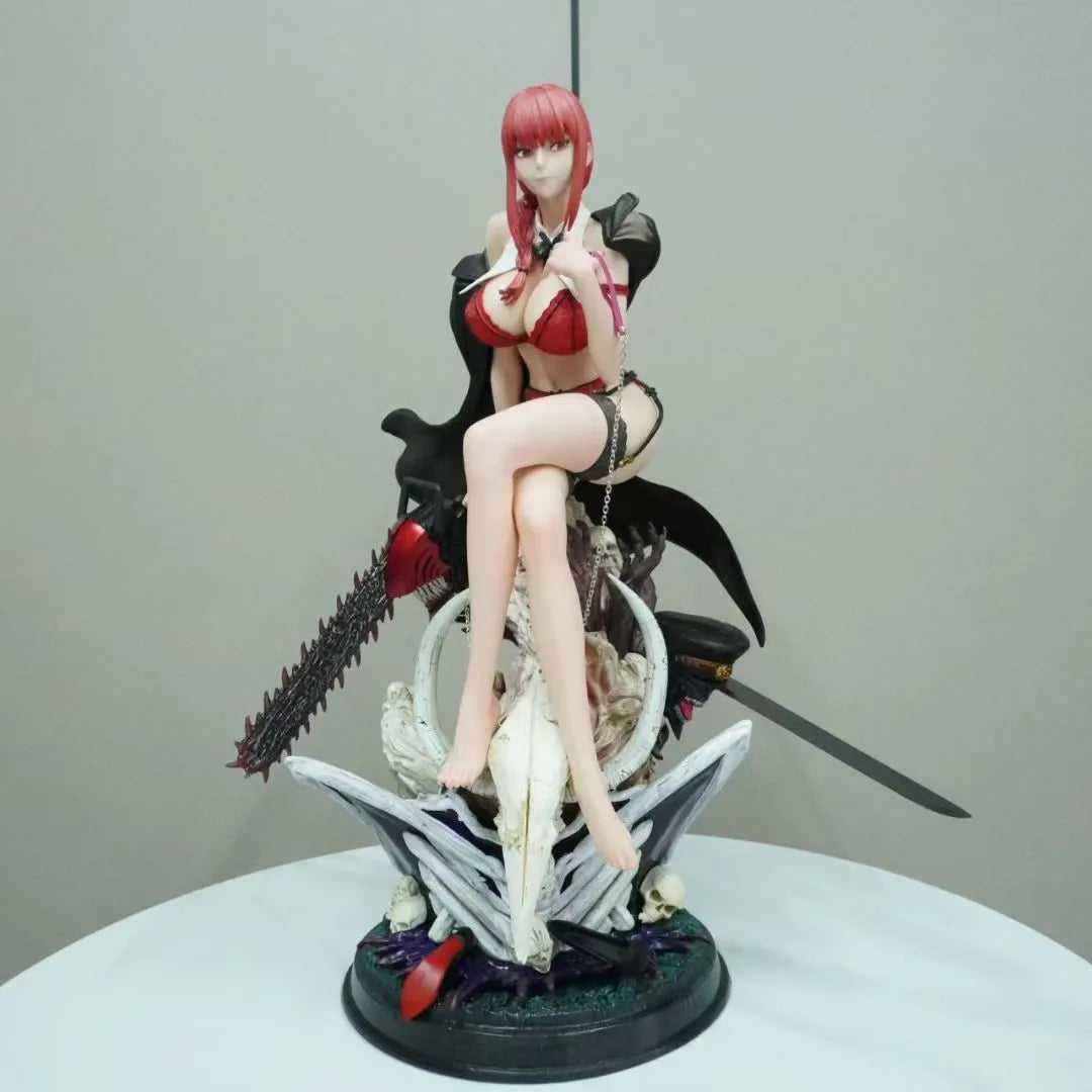 47 cm Chainsaw Man Makima Anime Girl PVC Actionfigur Serie Sammlerspielzeug Modell Puppe für Erwachsene Spiel Statue Weihnachtsgeschenke