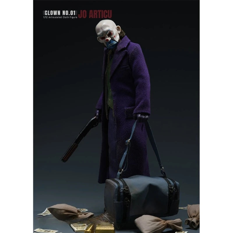 Pre-sale JO ARTICU CLOWN No.01 1/12 Scale Joker Mobile Doll with Clothes Head Sculpture Collection Action Figures Display