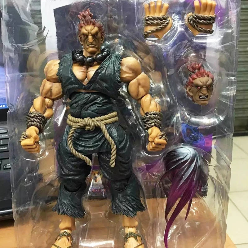 Play Arts Kai Street Fighter Ryu Ken Gouki Akuma Action Figure Anime Game Figurine Movable Model Toys Gifts 22cm 4 types Stock