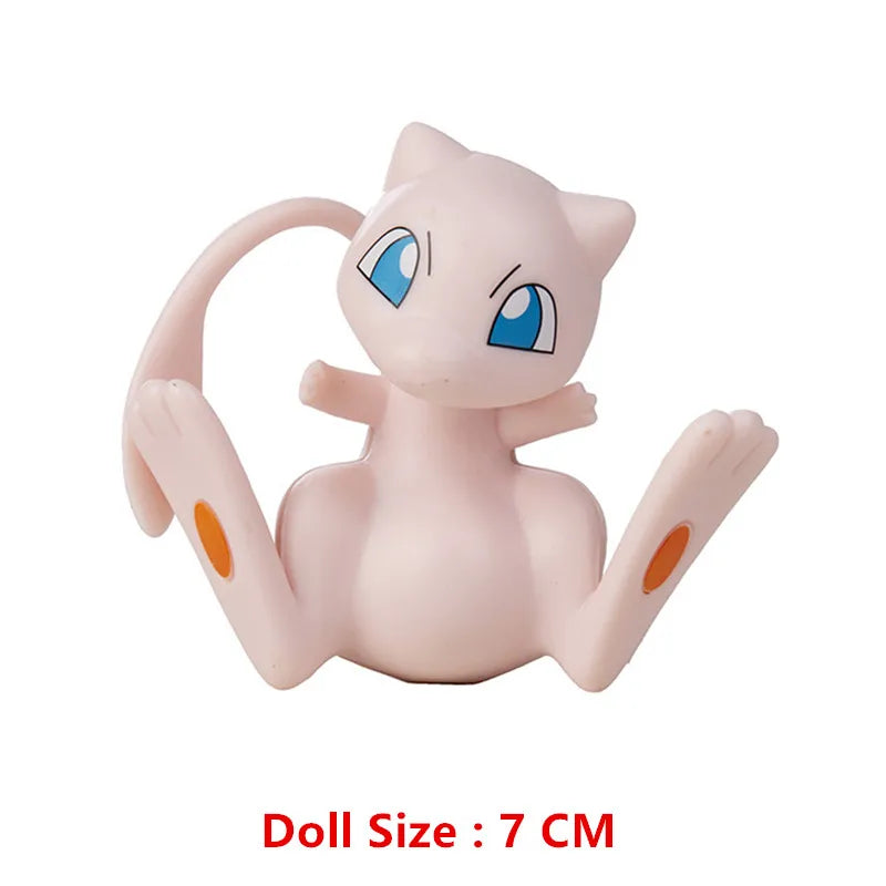 3-7 Cm PokemonCartoons Anime Figure Pikachu Mew Snorlax Charmander Cosplay Collection Pet Pocket Monster Action Model Toy Gifts