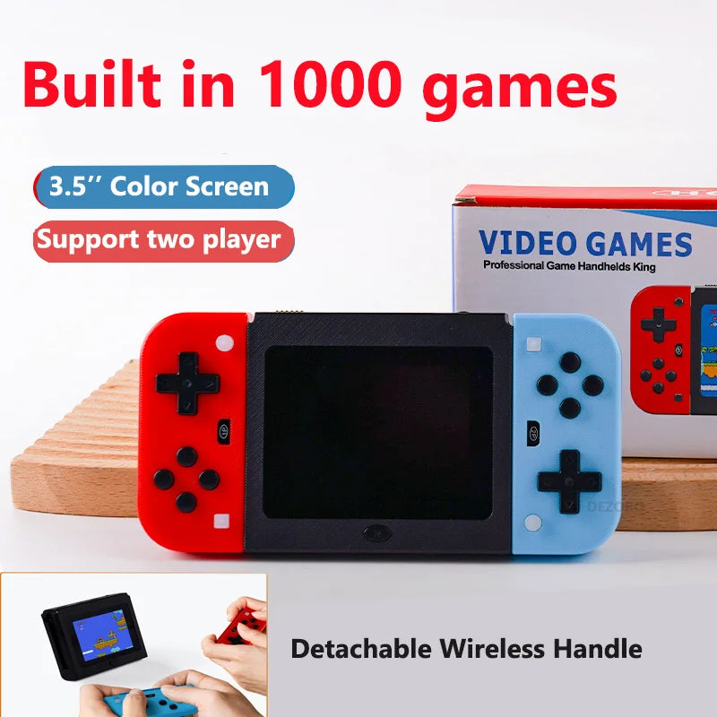 Retro Handheld Spielkonsole 8 Bit Video Spiel Portail Gebaut In 1000 Spiele 3.5 ''Mini Consola Videojuegos Tragbare Player Spiele