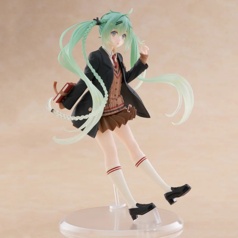 Оригинална фигурка Taito Hatsune Miku Preppy Ver Anime, модна Kawaii, колекционерска фигурка, гаражен комплект, играчка, подарък за рожден ден