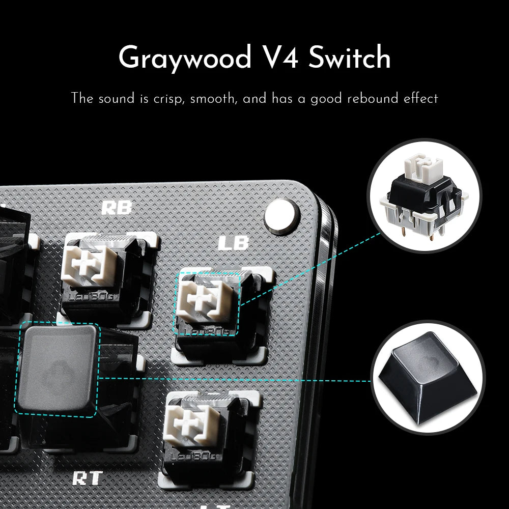 Haute42 Fightstick Hitbox Leverless Controller Mini Stickless Arcade Stick For PC /Ps3/ Ps4 /Switch Arcade Hitbox Controller