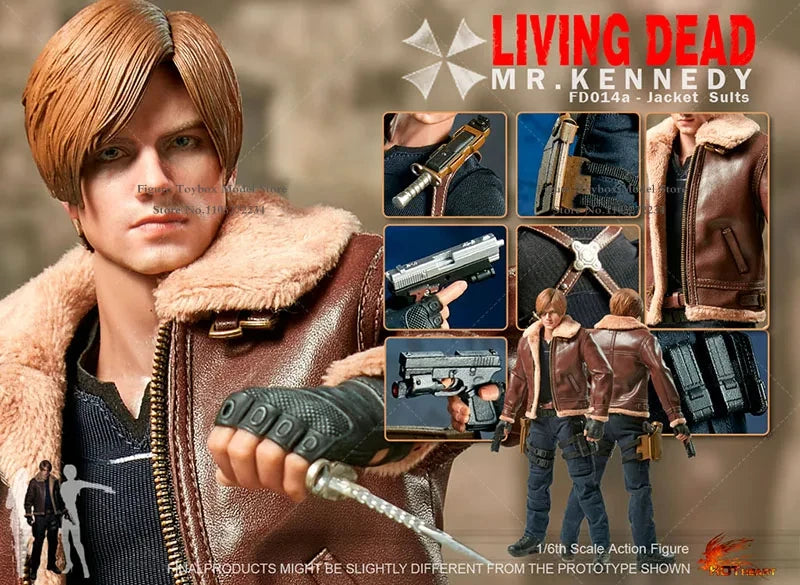 Auf Lager: Hot Heart 1/6 FD014 Mr. Kennedy Actionfigur, mutiger Killer Leon, zarte 30 cm große Figur, komplettes Set, Sammlerstück, Geschenk, Spielzeug