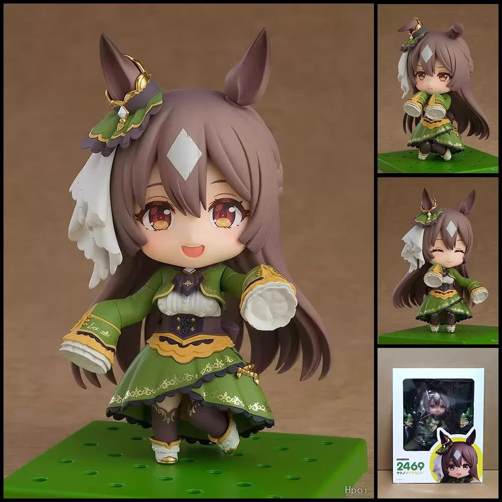 Gsc Nendoroid Uma Musume Pretty Derby Tokai Teio Chibi Action Figures Interchangeable Faces Posable Desktop Decor Model For Fans