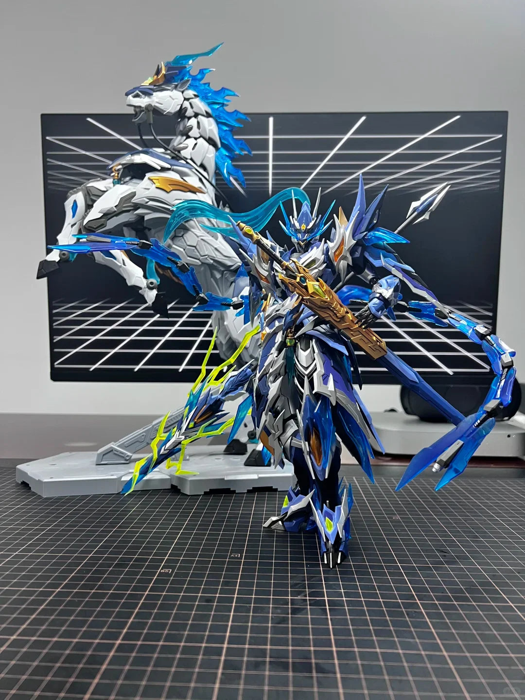 In Stock Zhao Yun Mecha Model With Mount Alloy Frame Full Action Figure Guochuang Assembly Model Collectible Gift