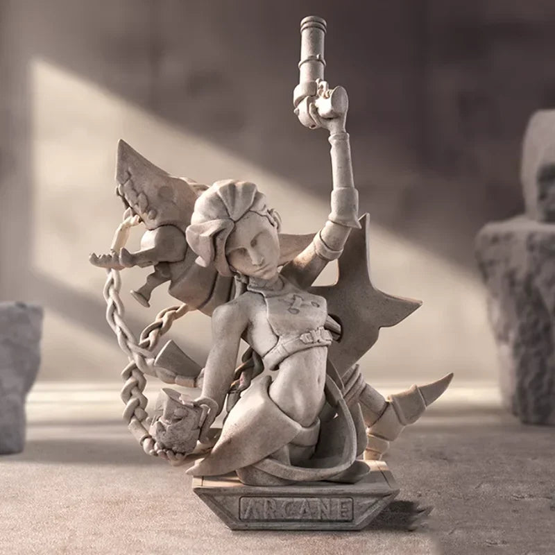 POP MART LEAGUE OF LEGENDS ARCANE Serie Blind Box Spielzeug Kawaii Anime Action Figure Caixa Caja Überraschung Mystery Box Puppen Mädchen