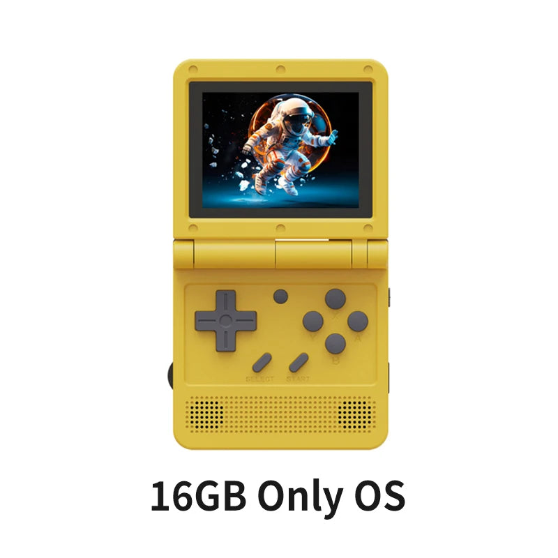 POWKIDDY v90 3-Inch IPS Screen Flip Handheld Console Dual Open System Game Console 16 Simulators Retro PS1 Kids Gift 3D New Game