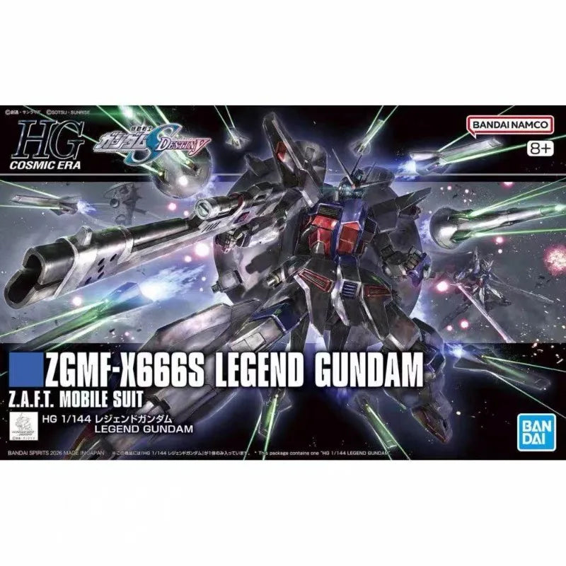 Bandai Original GUNDAM HG 1/144 Anime ZGMF-X666S LEGEND GUNDAM Action Figure Assembly Model Toys Collectible Gifts for Children