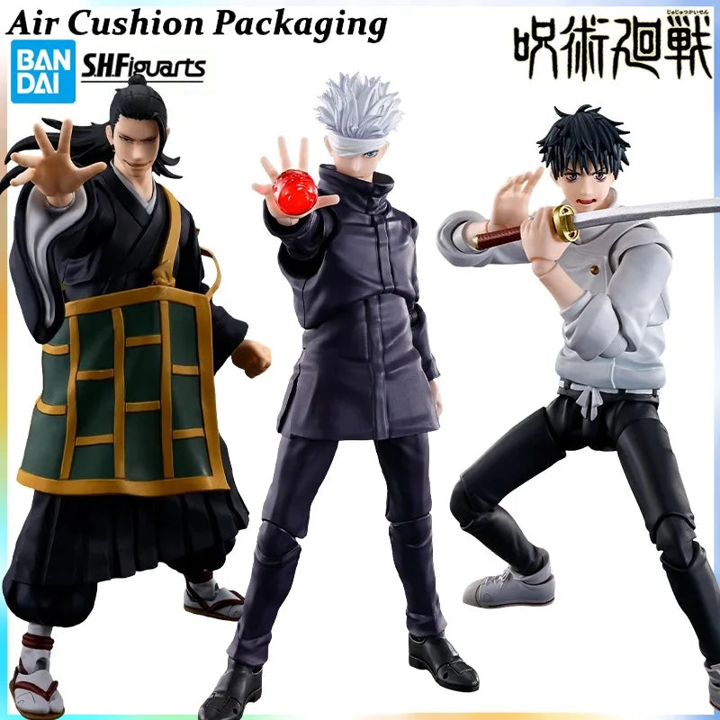 Bandai Genuine S.H.F Series Jujutsu Kaisen 0: The Movie‌ Gojo Satoru Geto Suguru Fighting Magician Action Figures Model Toys