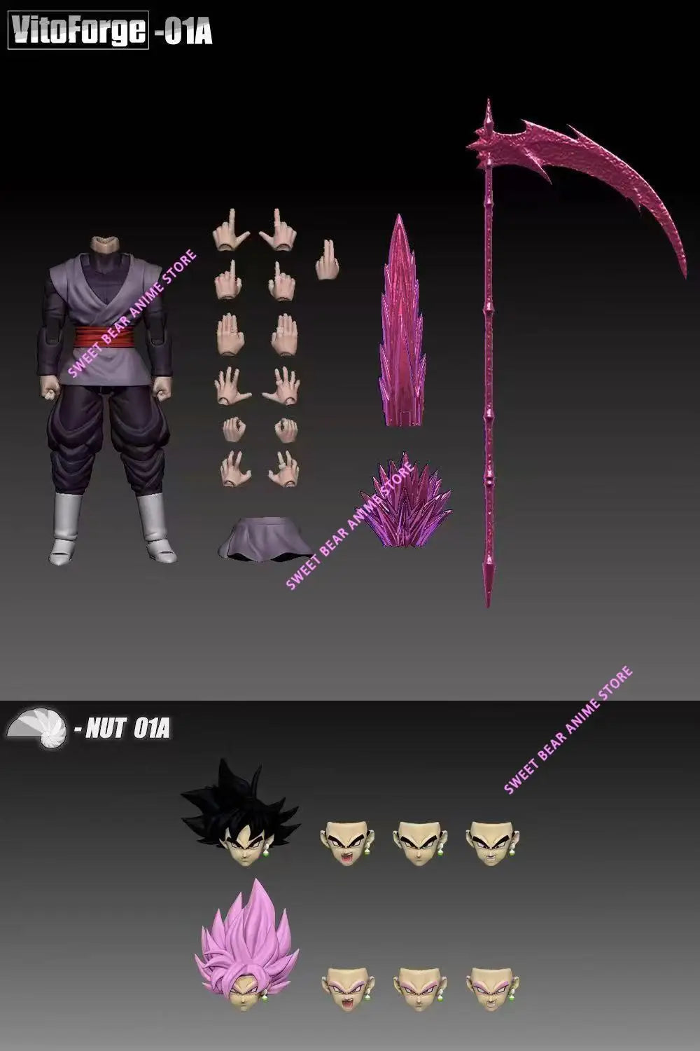 Pre-Sale VITOFORGE VF Studio Goku Black Zamasu Dragon Ball Super Saiyan SSJ 1/12 Scale Action Figure Anime Model Toys Doll