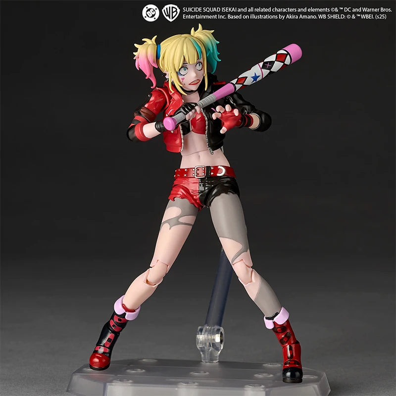In Stock Kaiyodo Harley Quinn SUICIDE SQUAD ISEKAI VER. Movability Model Toys Revoltech AMAZING YAMAGUCHI The Clown's Girl