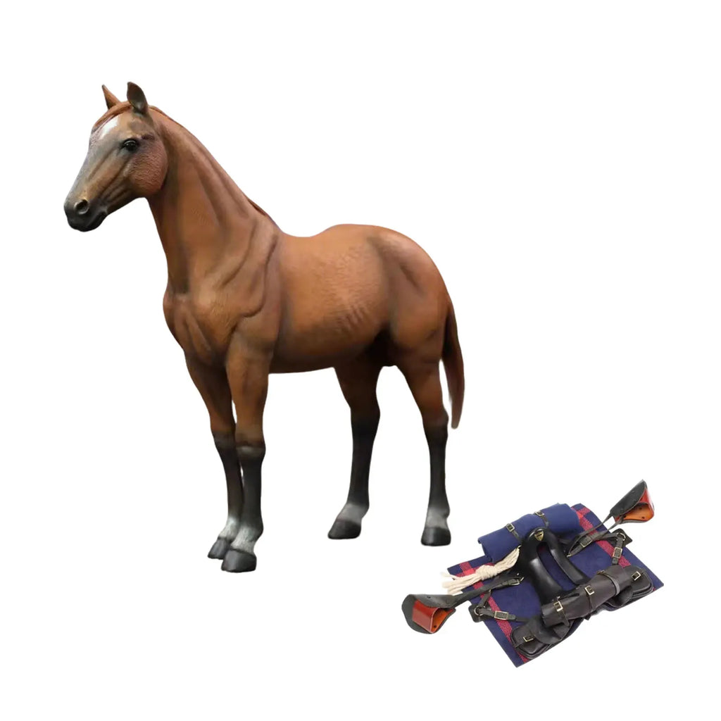 DID E60082 1/6 Scale Red War Horse Standing Figure Model Fit 12 Inch 1:6 Soldier Action Figure Collectible Decoration for Hobby