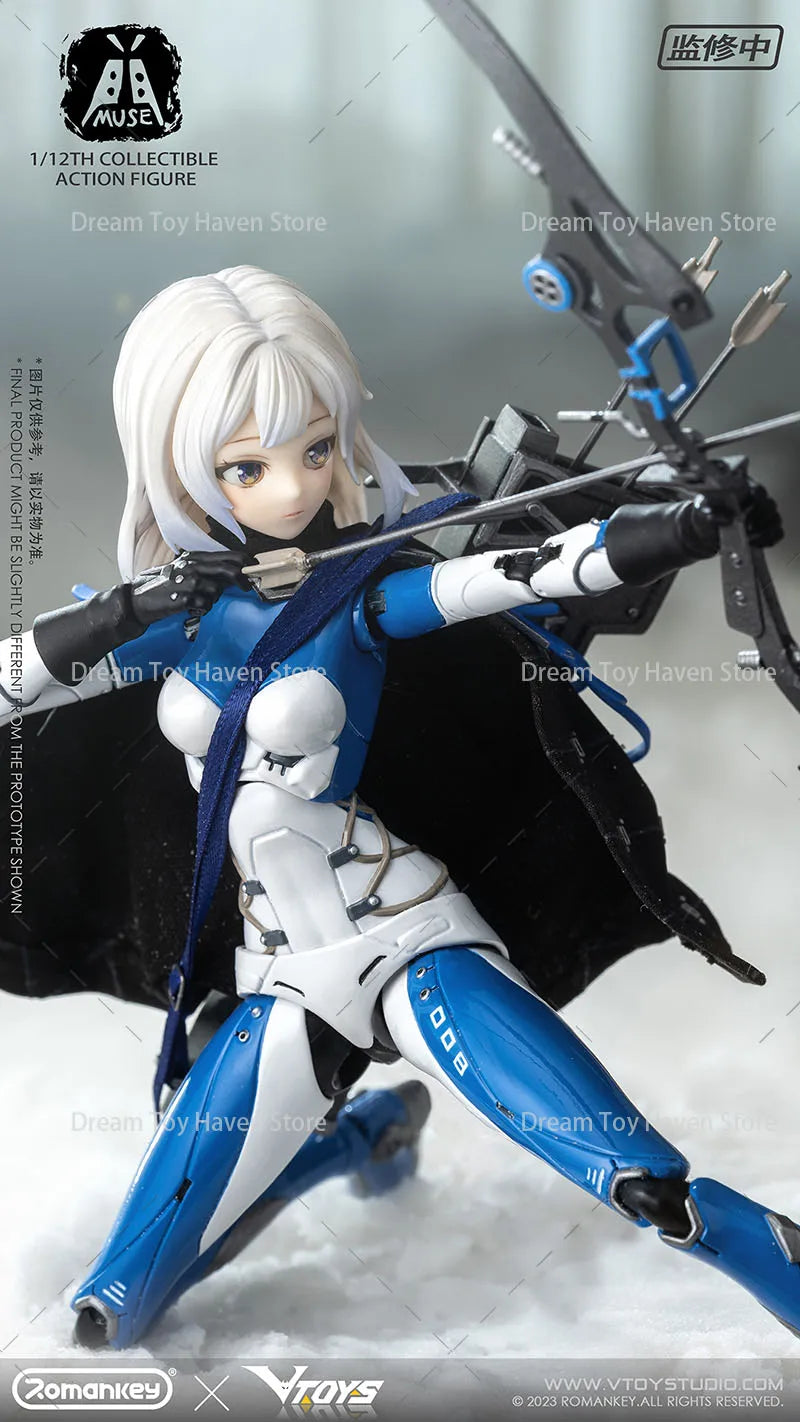 Romankey X VTOYS Original 1/12 Scale Female Soldier MUSE Female Archer Bow Huntress 6Inch Action Figure Model Collectible Dolls