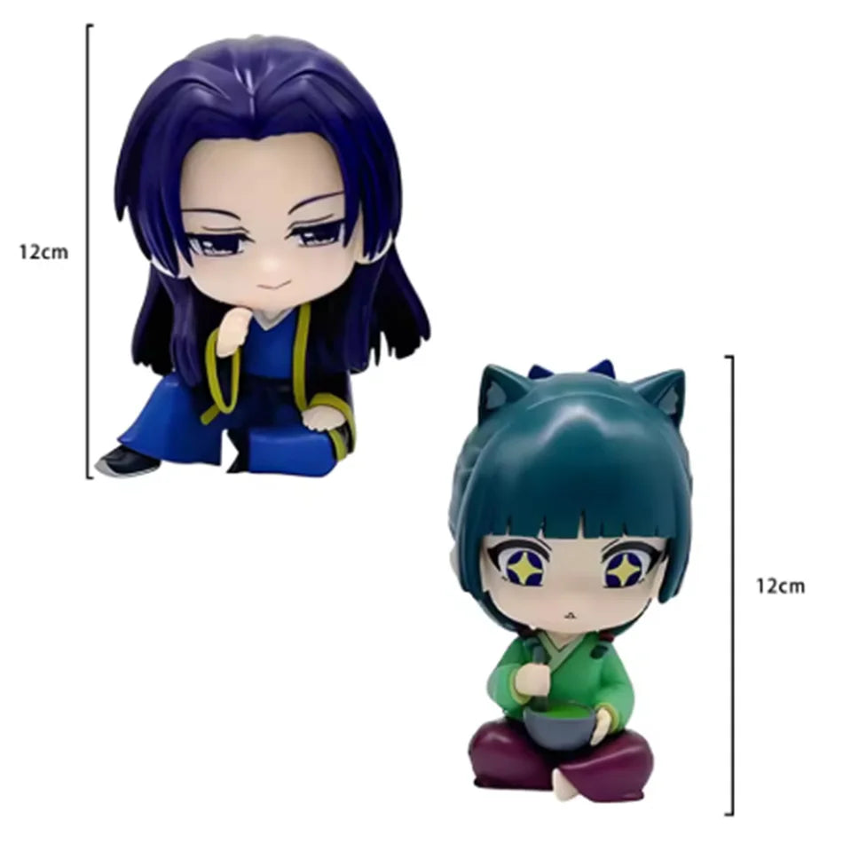 Q Version Maomao Jinshi Mini Figure Kawaii Sitting Anime Desktop Car Ornament Collectible Model Toy from the Apothecary Diaries