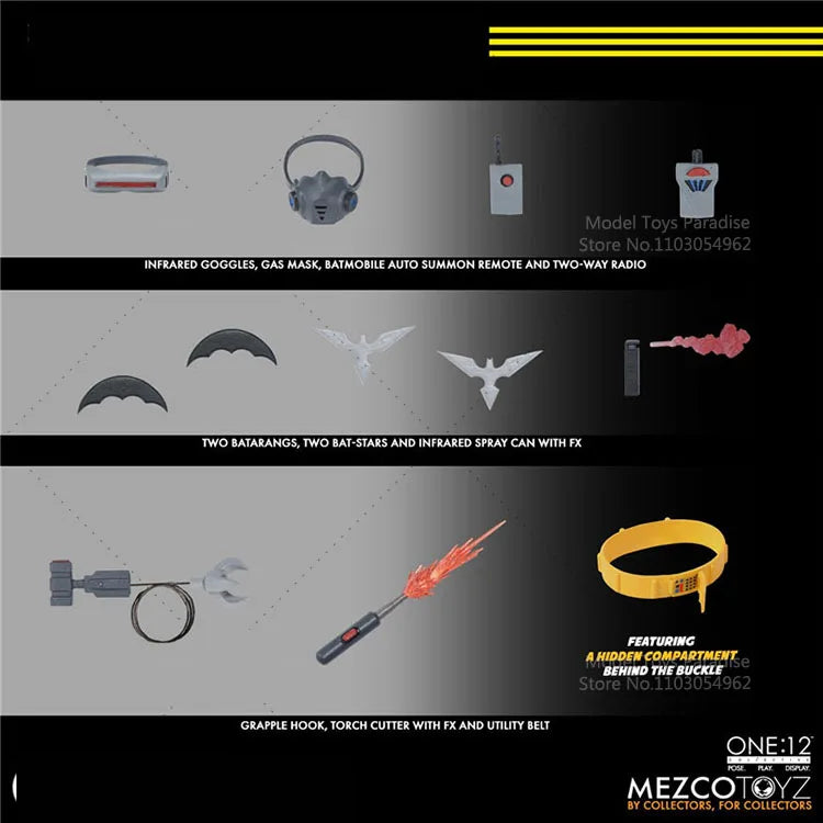 Mezco 1/12 Collectible Toys Batman Soldier Animated Version Dark Knight Super Hero 6Inch Action Figure Model Gifts