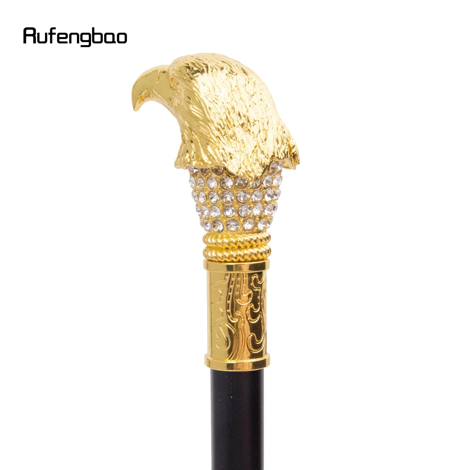 Golden White Eagle Head Fashion Walking Stick Decorative Stick Cospaly Vintage Party Fashionable Walking Cane Crosier 93cm
