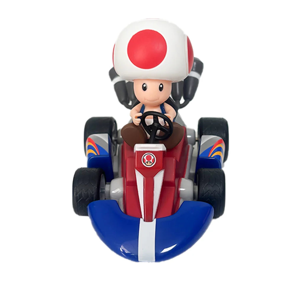 Mario Kart Figure Mario Power Car Cartoon Action Figure Cute PVC Model Desktop Ornaments decoration Toys Holiday Gifts
