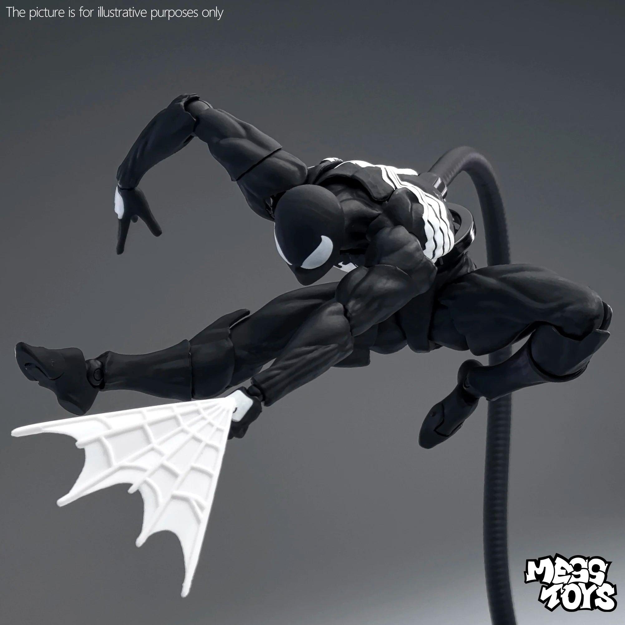 MESS TOYS 16cm The Black Neighbor Symbiotic Spider-Man Black Venom Suit Joint Action Figures Collect Desktop Ornaments Boy Gift