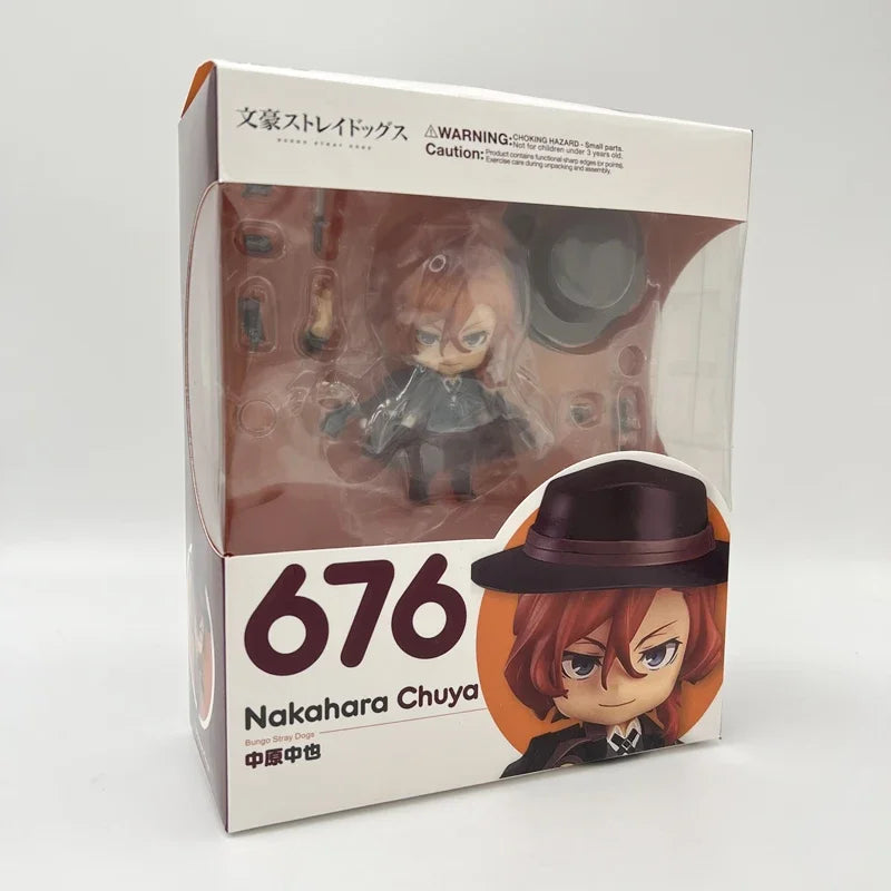 #657 Bungo Stray Dogs Dazai Osamu Anime Figure #676 Nakahara Chuuya Action Figure Ryunosuke Akutagawa Figurine Model Doll Toys