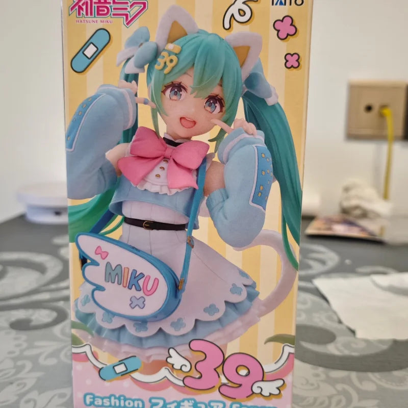 Original Taito Fashion Piapro Vocaloid Hatsune Miku Fancy Ver. Pvc Anime Figures Action Figure Collectible Model Kt Children Toy