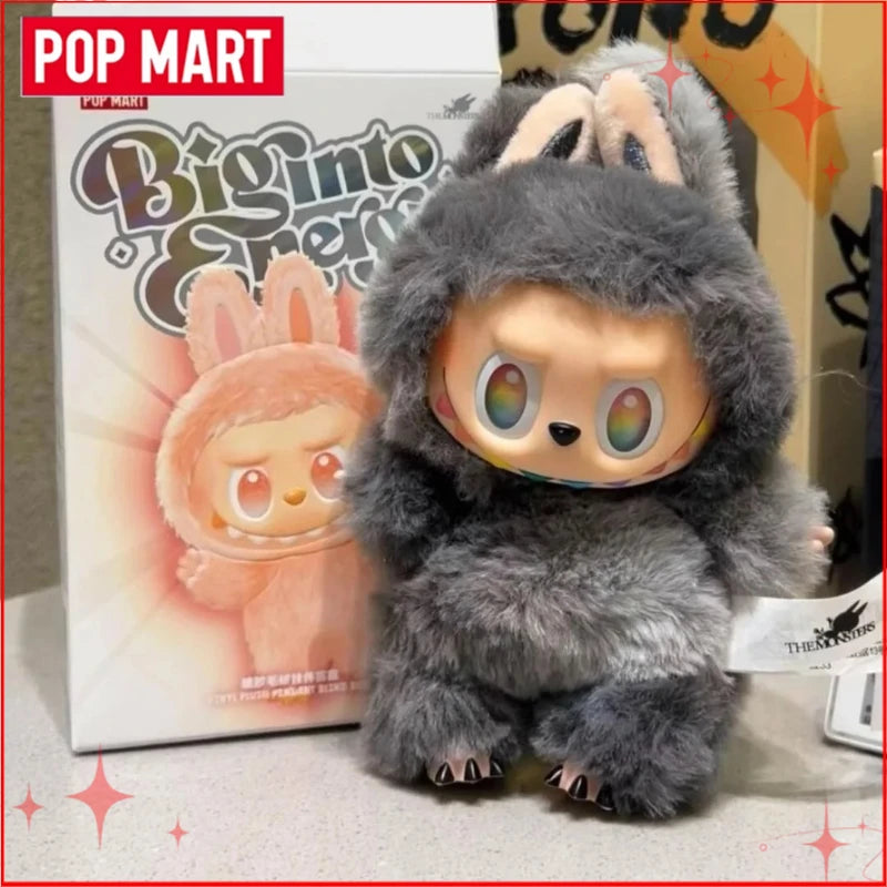 Genuine POP MART Labubu V1 V2 V3 Macarons Have A Seat Big Into Energy Coca Cola Series Vinyl Plush Pendant Blind Box Plush Toys