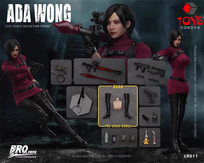 【2025 Q4】BROTOYS LR011 Actionfigur „Spionin“ im Maßstab 1:12 mit beweglichen Augen, 15 cm, Komplettset, Soldatin, Spielzeugmodell-Kollektion