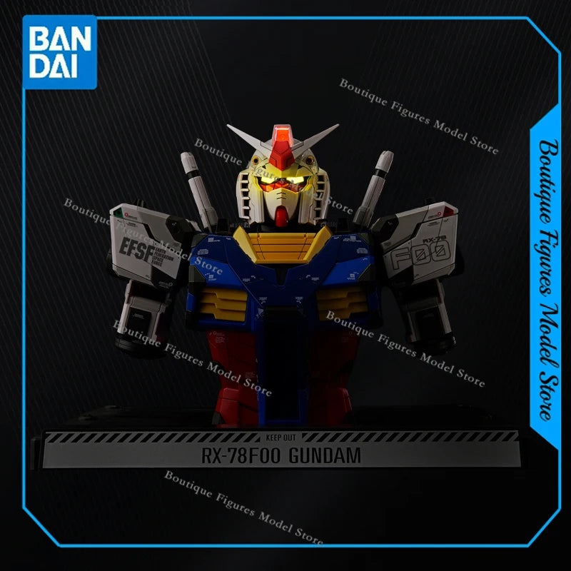 Bandai Original GUNDAM FACTORY 1/48 RX-78F00 GUNDAM BUST MODEL Action Anime Figures Assembly Model Collection Gift Kids Toys