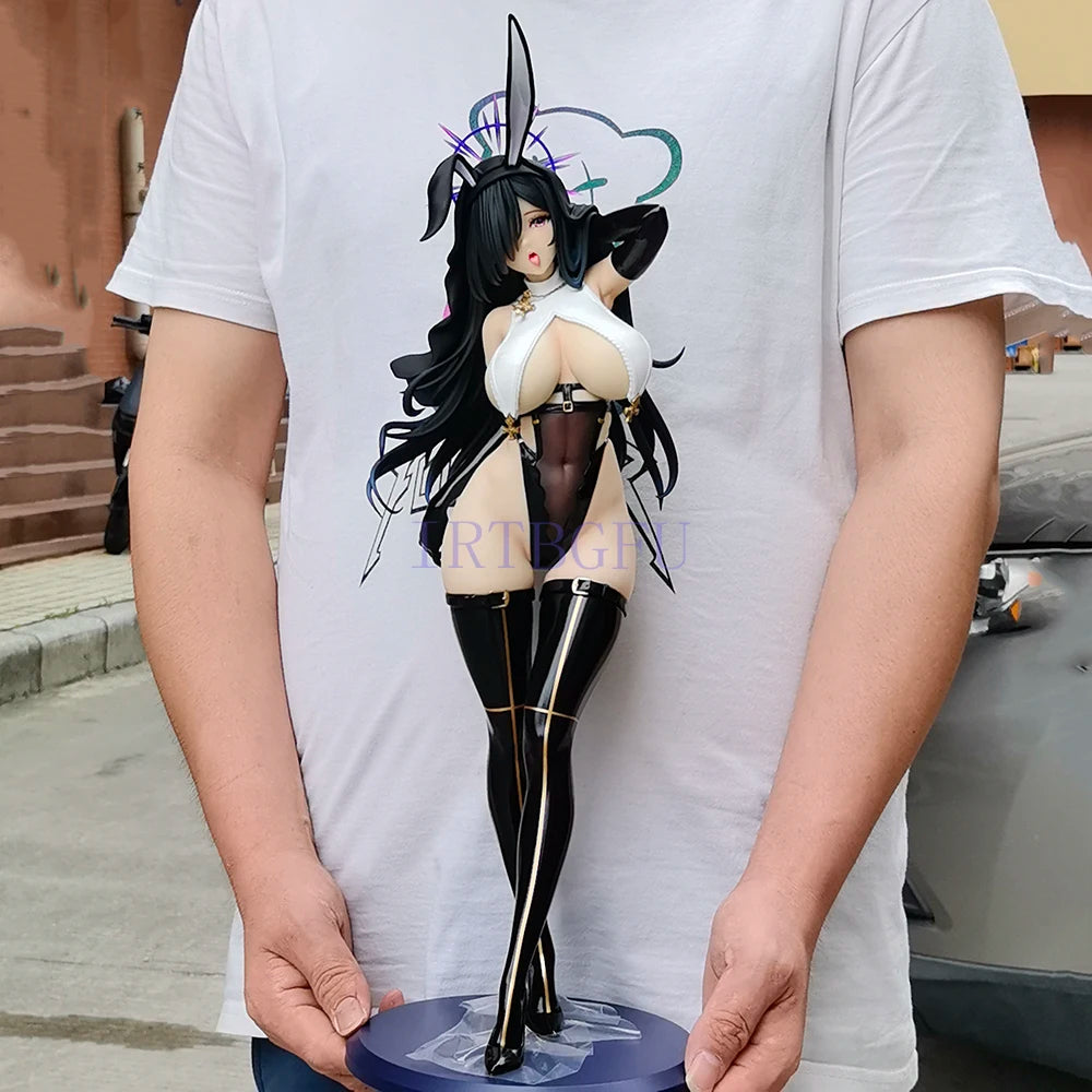 Original 45cm Black Nun BearPanda 1/4 Bunny Girl Ver Chinese Anime PVC Action Figure Toy Game Collectible Model Doll