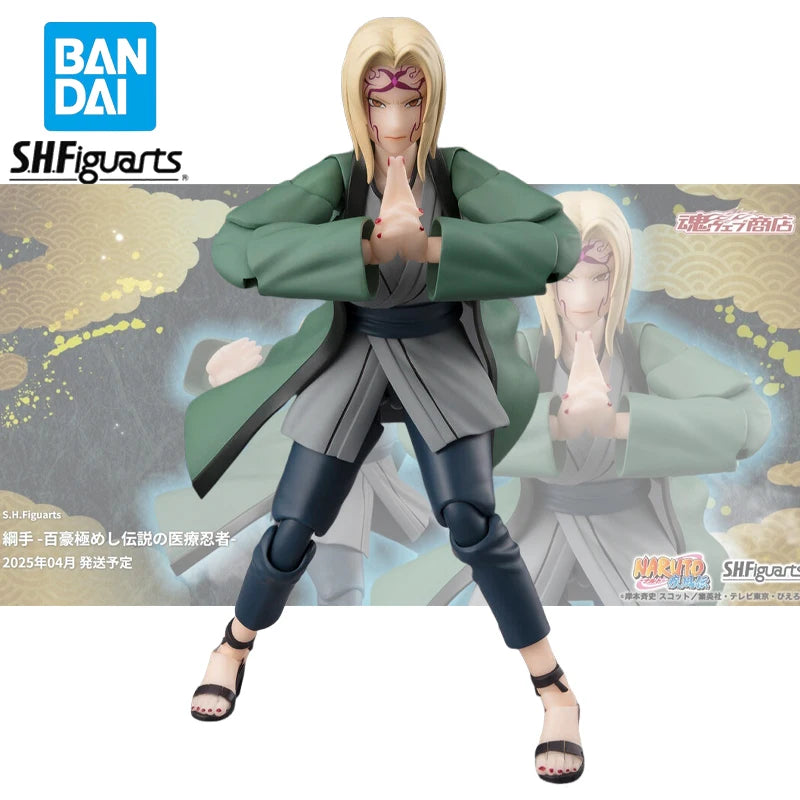 NARUTO Bandai S.H.Figuarts Original Tsunade Medical Ninja of the Legend of the Ultimate Pakho Action Figure Collection Toys Gift