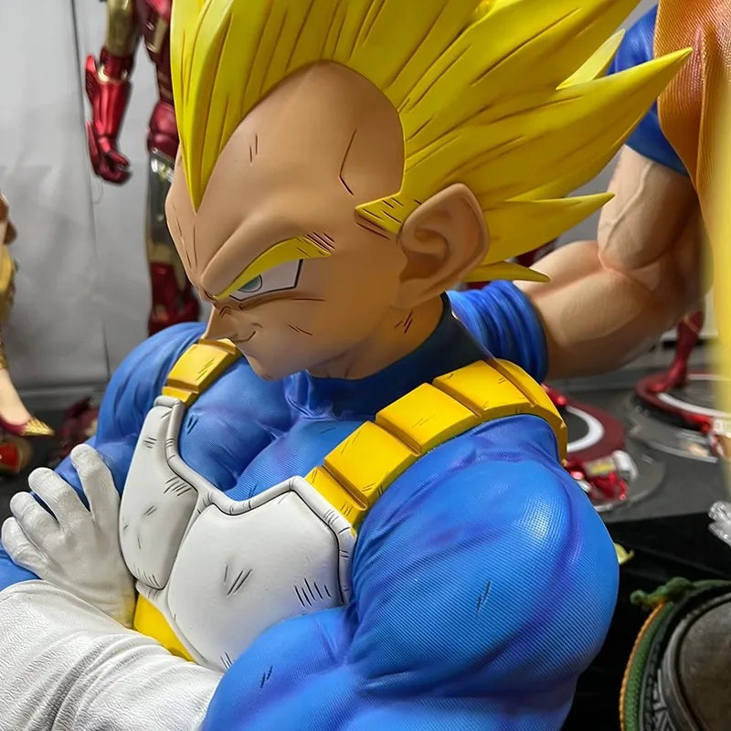Dragon Ball Anime Model Toy Peripheral VegetaUpper Body Statue Injured in Battle Version Collection, Big Ornaments, Gift, New, 8