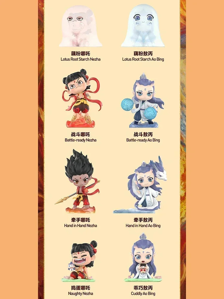 POP MART NeZha2Born Bonds Series Blind Box Toys Kawaii Anime Action Figure Surprise Mystery Box Dolls Girls Gift
