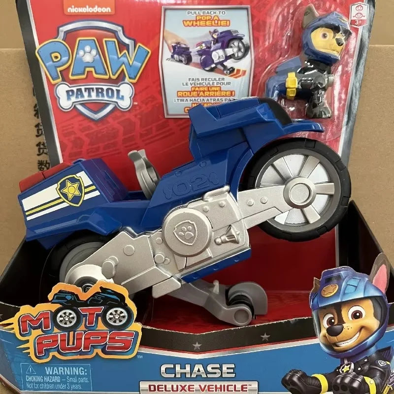 Hot Original Paw Patrol Pull-Back Motorcycle Toys Action Figures Paw Patrol Rescue Vehicle Set Kids Children Toys Birthday Gifts