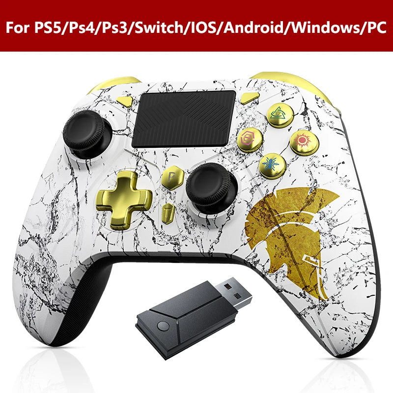 For PS5/PC/Steam Console Controller Wireless Gamepad W/ Turbo Dual Vibrate Gaming Joystick Game Remote Control Handle Rocker