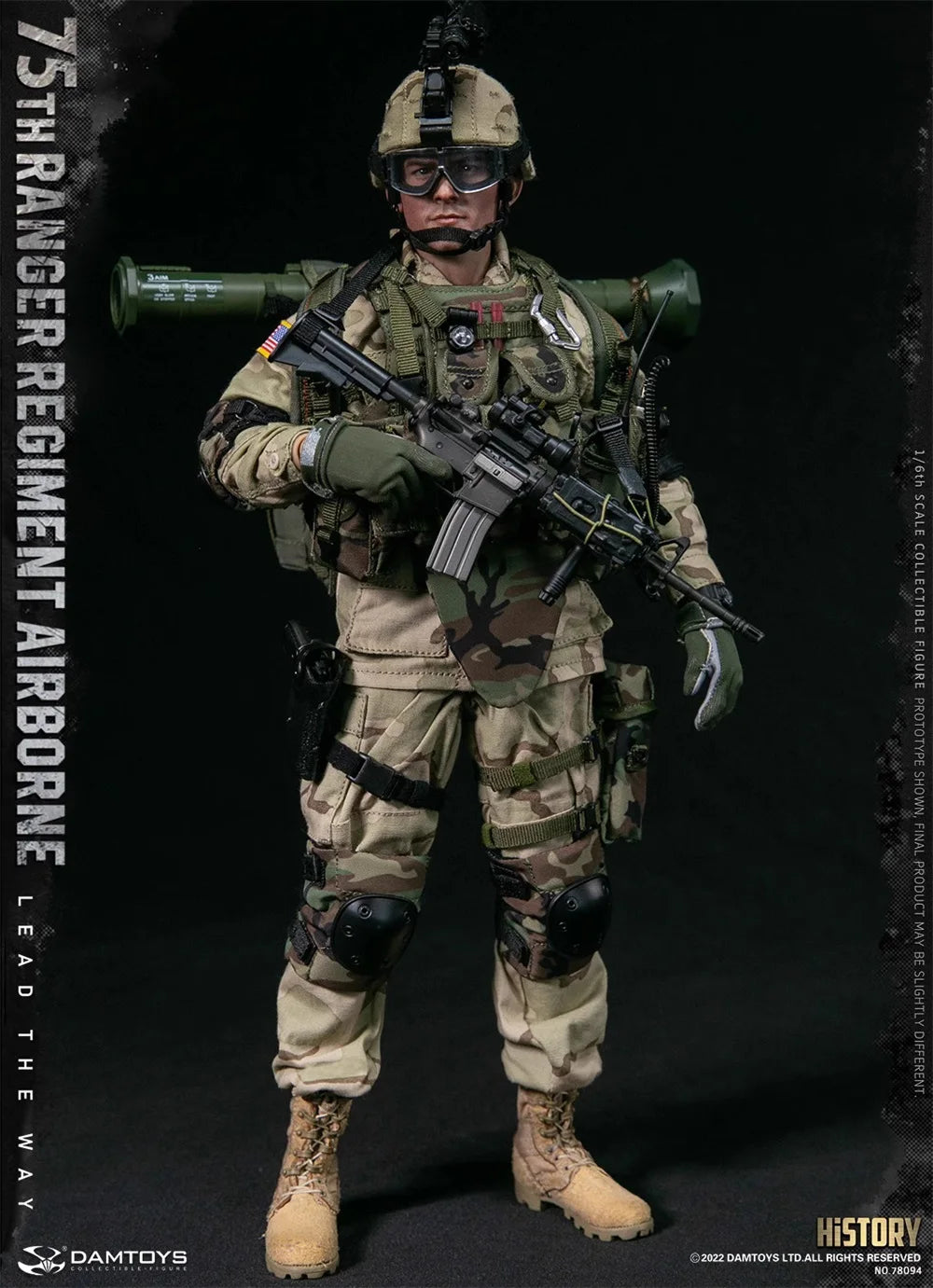 DAMTOYS DAM 78094 US.75th Ranger Armor Force Soldier Full Set Moveable Action Figure Gift For Fans Collect 1/6