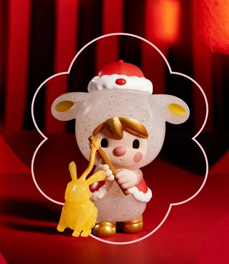 POP MART Drei, Zwei, Eins! Frohes chinesisches Neujahr Serie Blindbox Spielzeug Mode Anime Actionfigur Überraschung Mystery Box Puppen