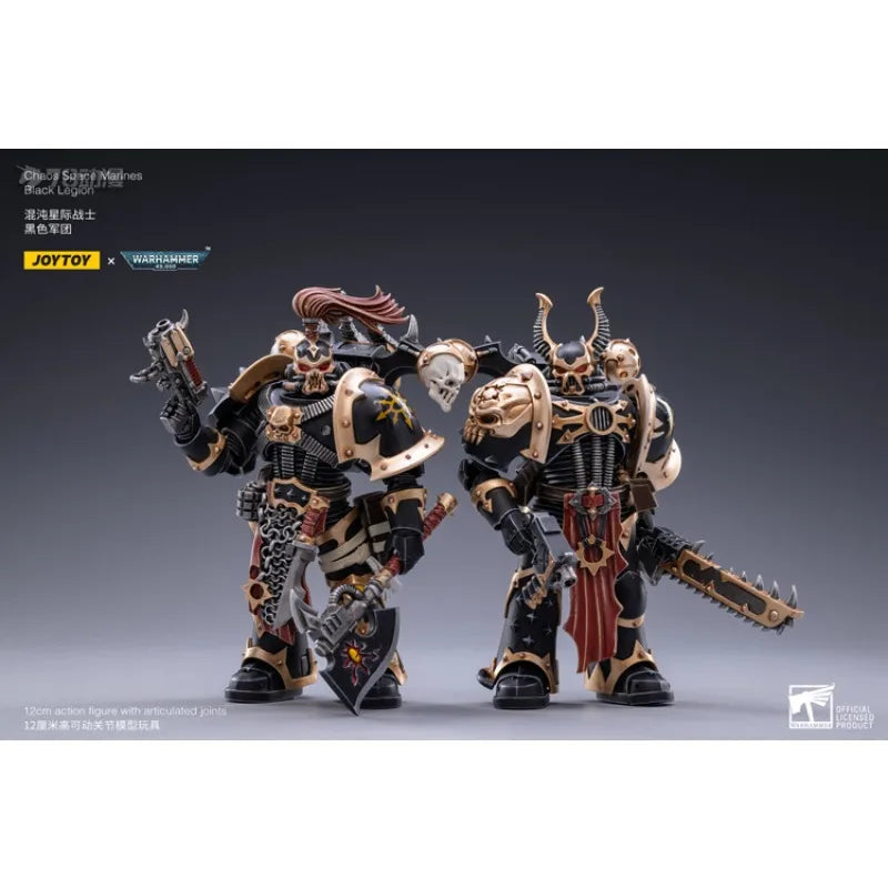 JOYTOY Genuine JOYTOY X Warhammer 40K Series Chaos Interstellar Warriors Black Legion Two Person Team 1/18 Movable Model Collect