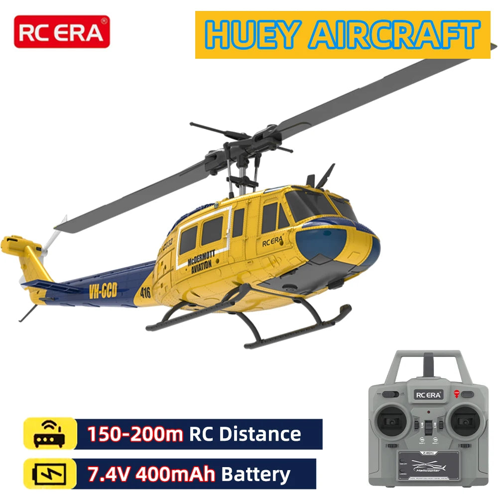 RC ERA RC Helicopter C032 1:48 Huey Helicopter UH-1 6-axis Gyro 6 Channel 3D Dual Brushless Motor Remote Control Aircraft