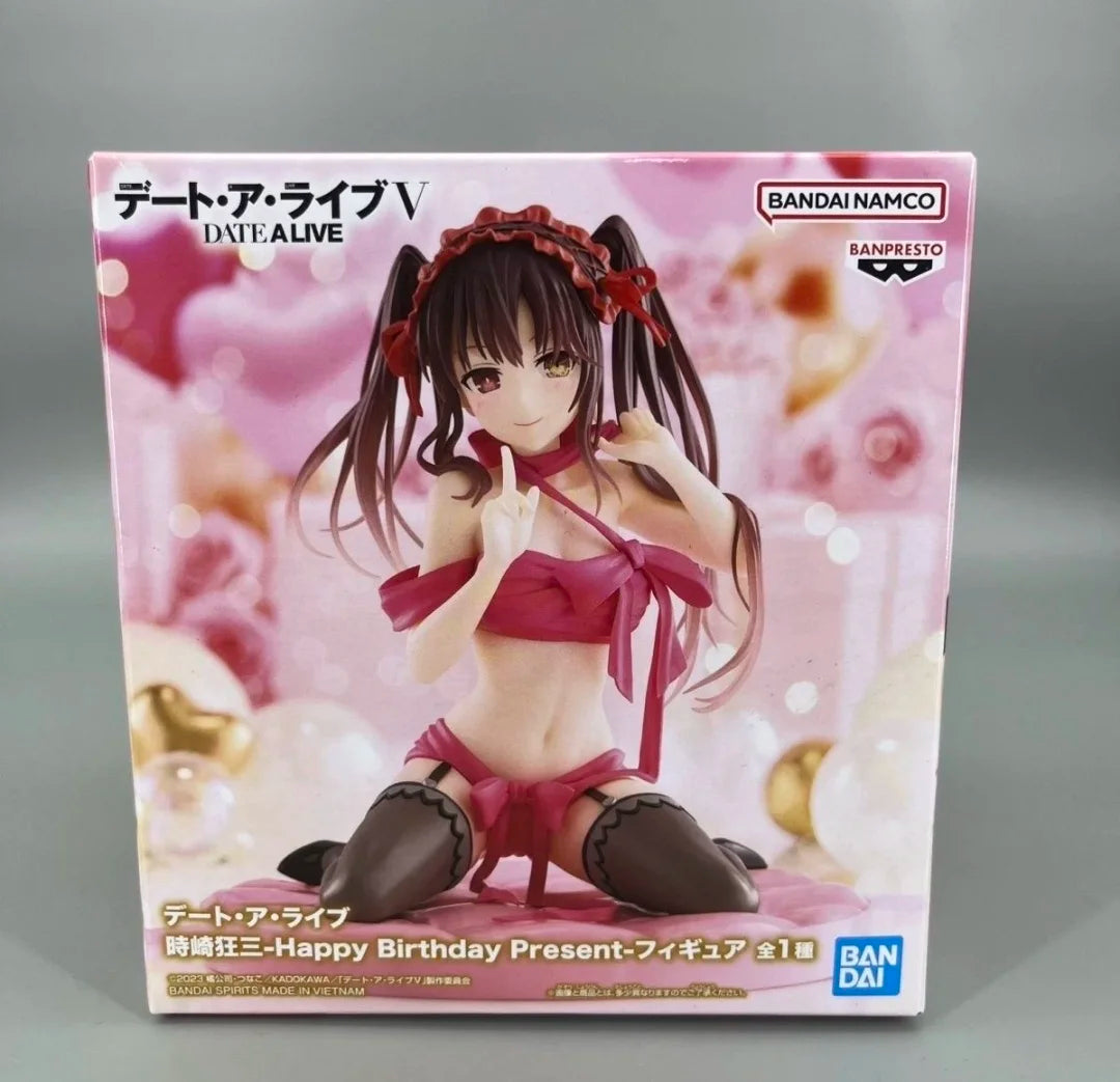 Genuine BANDAI NAMCO DATE A LIVE Happy Birthday Present Tokisaki Kurumi PVC Figure in stock Collector Figurine Toys Model gift