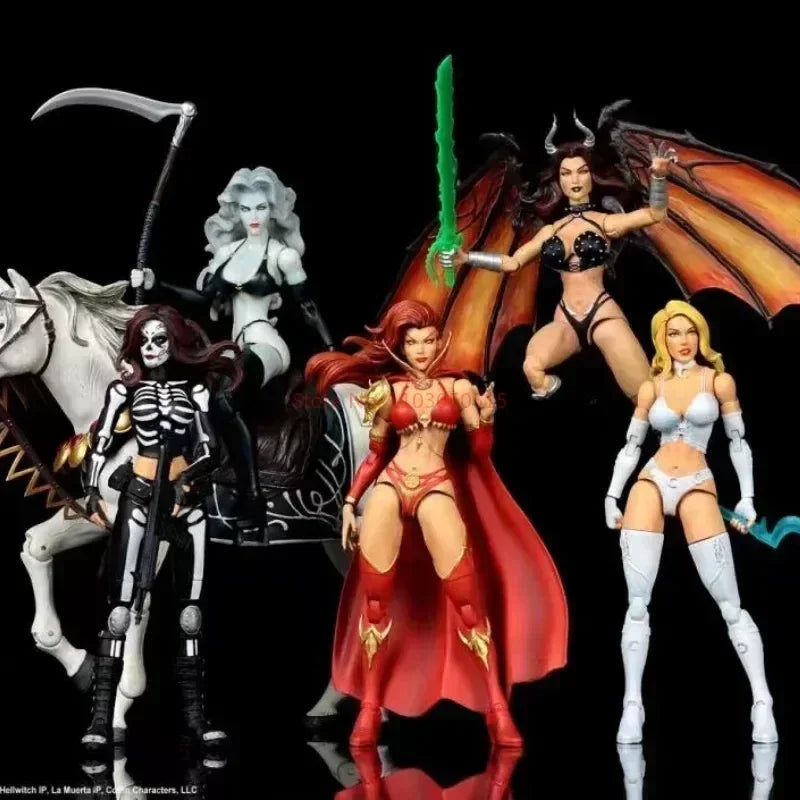 6-Inch Genuine 2024 Executive Replicas 1/12 Scale La Muerta Chaotica Lady Satanus Anime Figure Female Soldier Model Kids Gifts