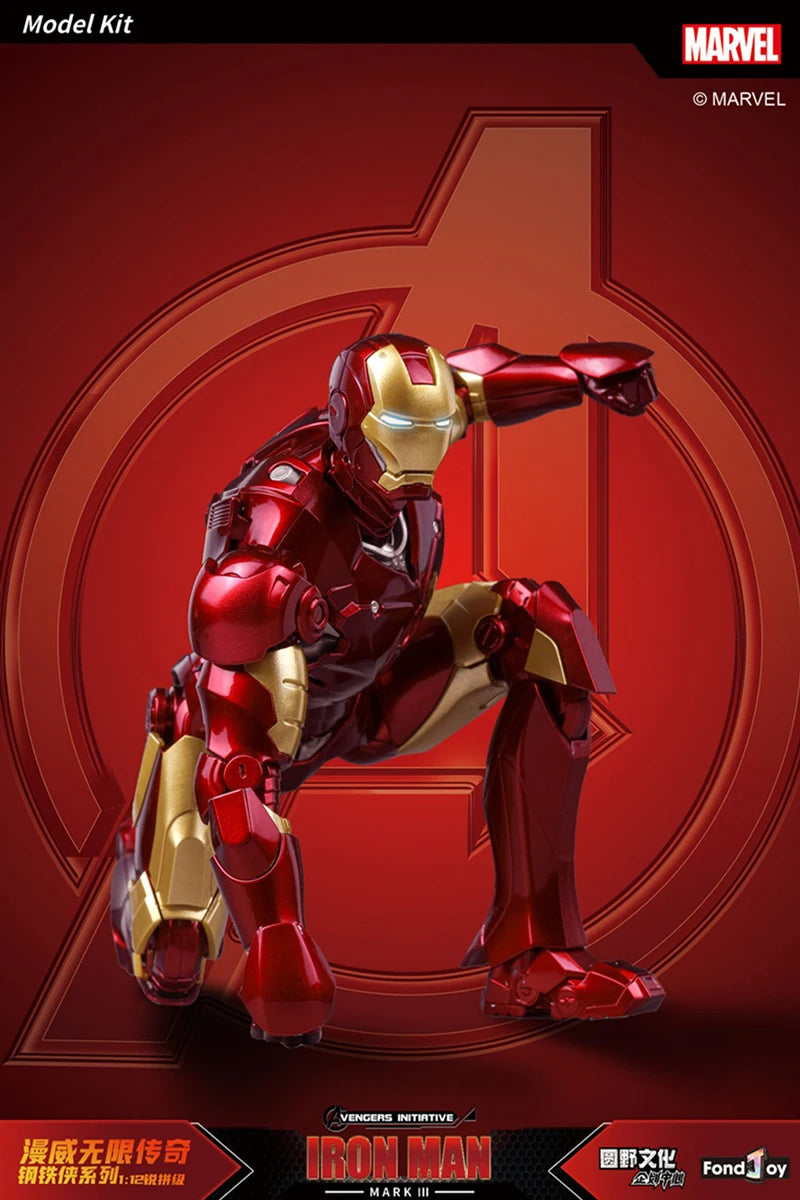 Fondjoy Marvel Avengers Figure Building Blocks Movable Kids Toys Iron Spider-Man Iron Man MK1 Kids Birthday Gift Christmas Gift