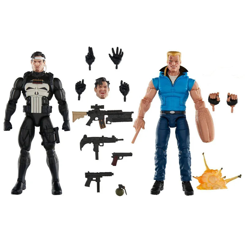 In Stock Hasbro Marvel Legends Series Punisher War Logs Punisher and Executioner Action Figures Collections Gifts Hobbies